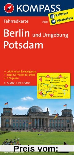 Berlin und Umgebung - Potsdam: Radkarte. GPS-genau